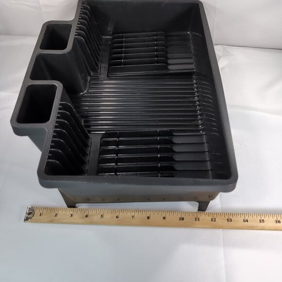 Rubbermaid 8354 Black Space Saver Drainer Drip Dish Drying Rack 1182 2015 13x18x - Picture 15 of 16